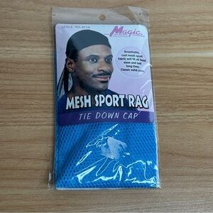 DU RAG Mesh Sport Tie Down Cap Blue Magic Collection